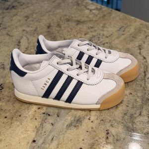 Adidas Kids' White and Navy Samoa Sneakers